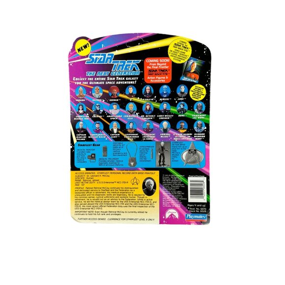 Star Trek The Next Generation - Admiral McCoy - Playmates Action Figure - 1993 - Picture 3 of 4